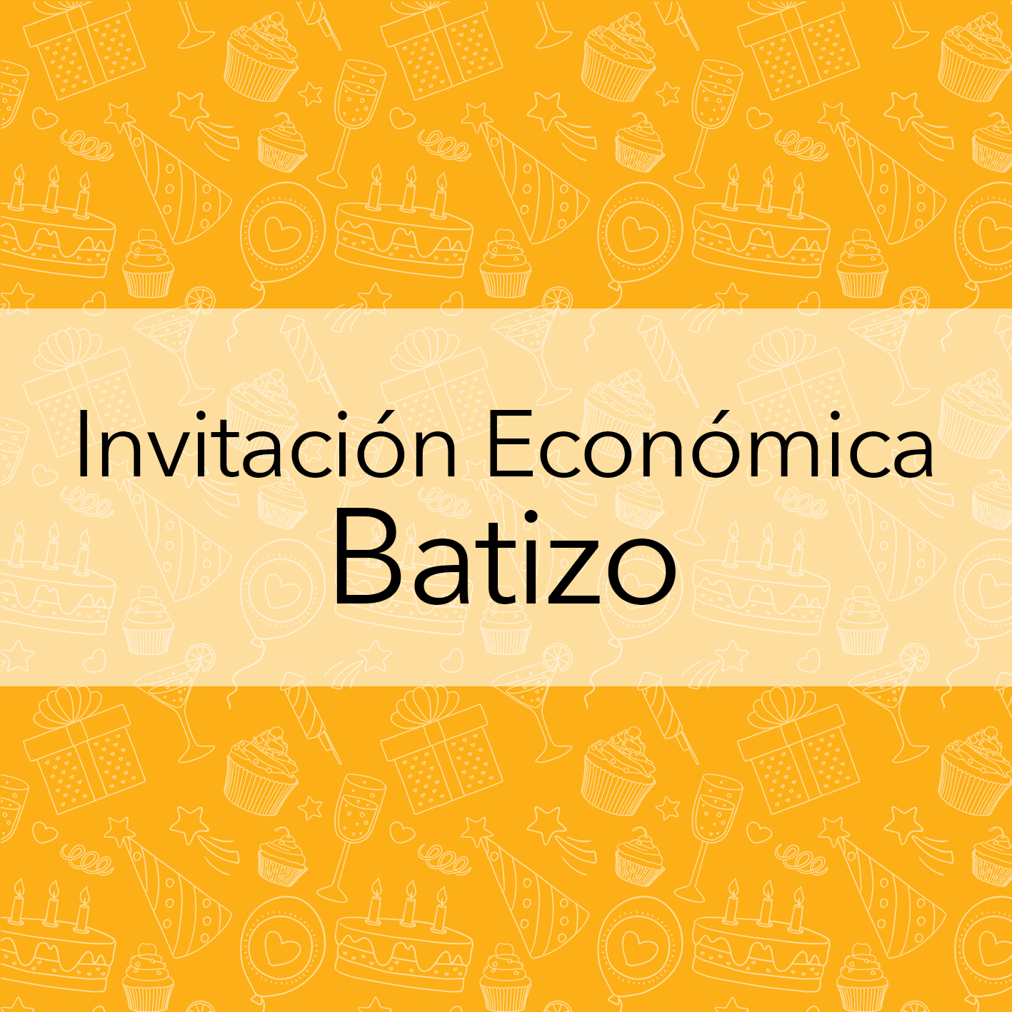 INVITACIÓN ECONOMICA BAUTIZO