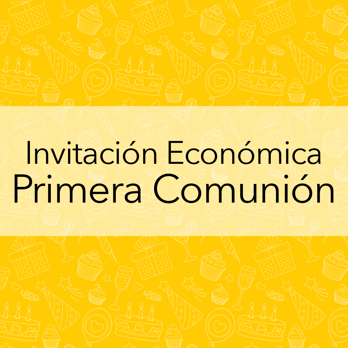 INVITACIÓN ECONOMICA PRIMERA COMUNION